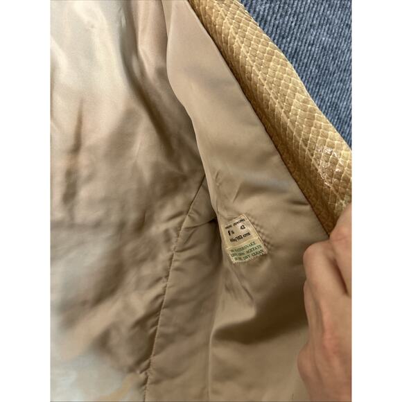 Vintage Womens Genuine Water Snakeskin Jacket Size 8 Tan Brown Made In England - Picture 11 of 15